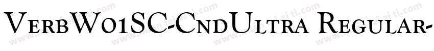 VerbW01SC-CndUltra Regular字体转换